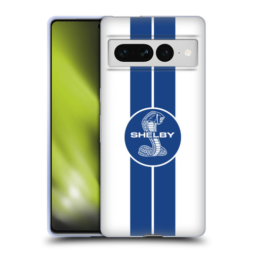 Shelby Car Graphics 1965 427 S/C White Soft Gel Case for Google Pixel 7 Pro