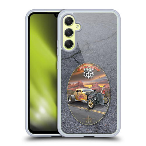 Larry Grossman Retro Collection Route 66 Hot Rod Coupe Soft Gel Case for Samsung Galaxy A34 5G