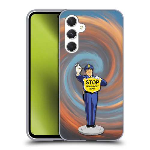 Larry Grossman Retro Collection Stop Pigging Out Soft Gel Case for Samsung Galaxy A54 5G