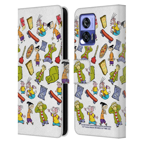 Ed, Edd, n Eddy Graphics Icons Leather Book Wallet Case Cover For Motorola Edge 30 Neo 5G