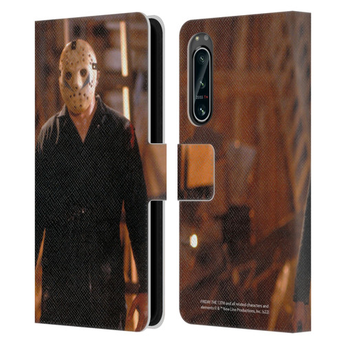Friday the 13th: A New Beginning Graphics Jason Voorhees Leather Book Wallet Case Cover For Sony Xperia 5 IV
