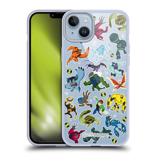 Ben 10: Ultimate Alien Graphics Alien Pattern Soft Gel Case for Apple iPhone 14 Plus & MagSafe