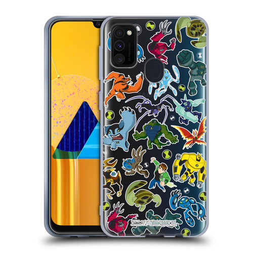 Ben 10: Ultimate Alien Graphics Alien Pattern Soft Gel Case for Samsung Galaxy M30s (2019)/M21 (2020)