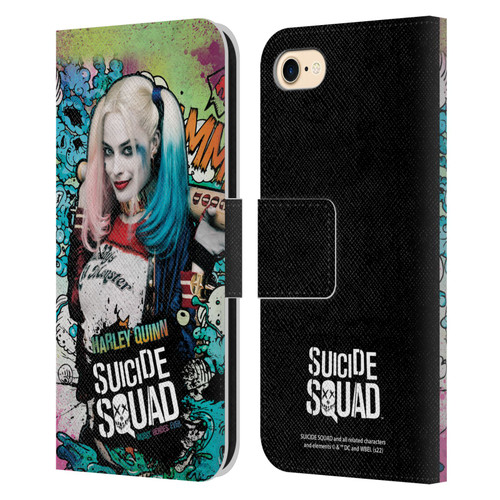 Suicide Squad 2016 Graphics Harley Quinn Poster Leather Book Wallet Case Cover For Apple iPhone 7 / 8 / SE 2020 & 2022