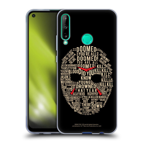 Friday the 13th 1980 Graphics Typography Soft Gel Case for Huawei P40 lite E