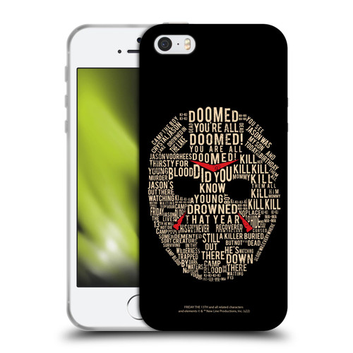Friday the 13th 1980 Graphics Typography Soft Gel Case for Apple iPhone 5 / 5s / iPhone SE 2016