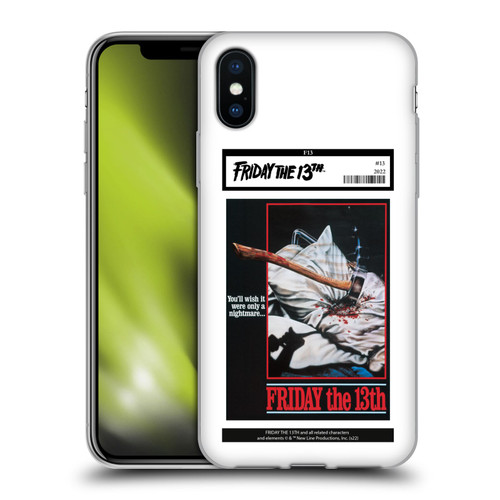 Friday the 13th 1980 Graphics Poster 2 Soft Gel Case for Apple iPhone X / iPhone XS