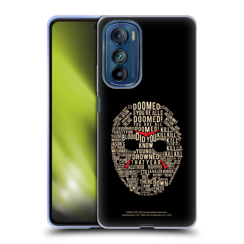 Friday the 13th 1980 Graphics Typography Soft Gel Case for Motorola Edge 30