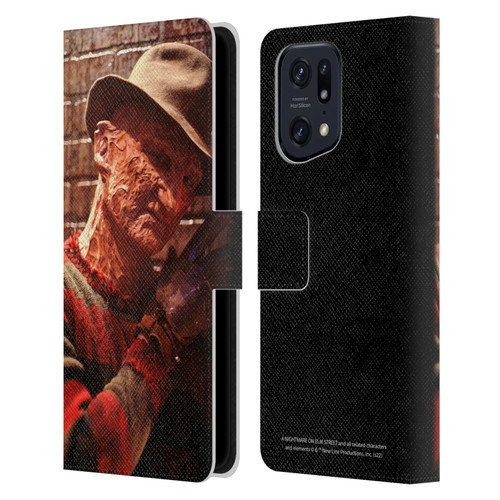 A Nightmare On Elm Street 3 Dream Warriors Graphics Freddy 3 Leather Book Wallet Case Cover For OPPO Find X5 Pro