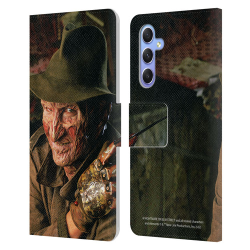 A Nightmare On Elm Street 4 The Dream Master Graphics Freddy Leather Book Wallet Case Cover For Samsung Galaxy A34 5G