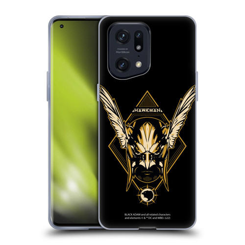 Black Adam Graphics Hawkman Soft Gel Case for OPPO Find X5 Pro