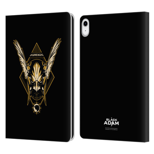Black Adam Graphics Hawkman Leather Book Wallet Case Cover For Apple iPad 10.9 (2022)
