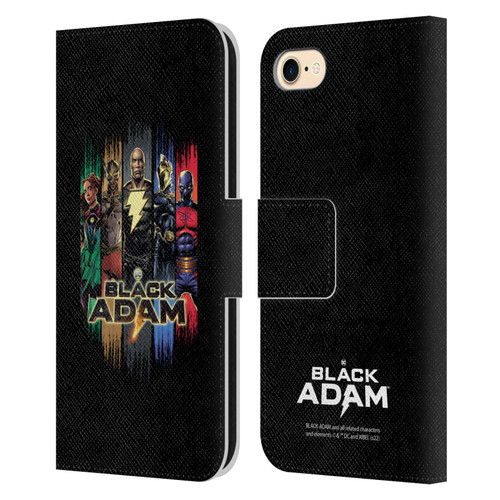 Black Adam Graphics Group Leather Book Wallet Case Cover For Apple iPhone 7 / 8 / SE 2020 & 2022