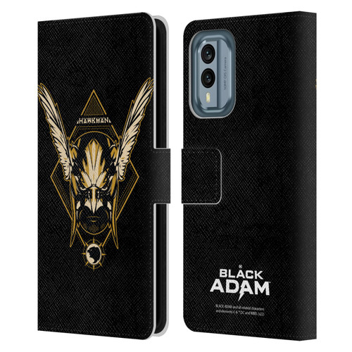 Black Adam Graphics Hawkman Leather Book Wallet Case Cover For Nokia X30