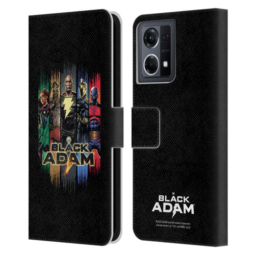 Black Adam Graphics Group Leather Book Wallet Case Cover For OPPO Reno8 4G