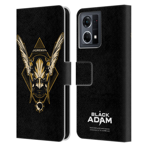 Black Adam Graphics Hawkman Leather Book Wallet Case Cover For OPPO Reno8 4G