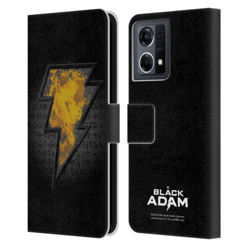 Black Adam Graphics Icon Leather Book Wallet Case Cover For OPPO Reno8 4G