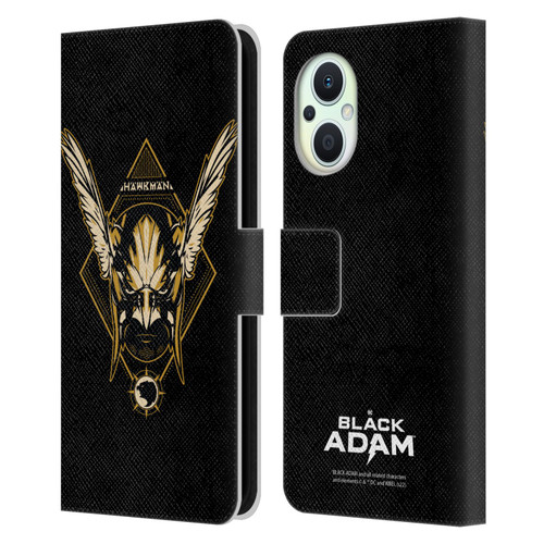 Black Adam Graphics Hawkman Leather Book Wallet Case Cover For OPPO Reno8 Lite