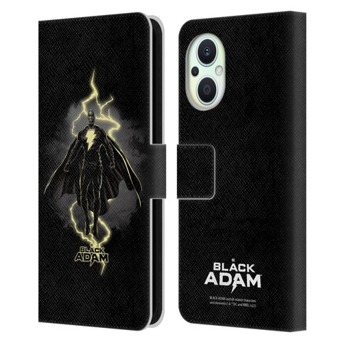 Black Adam Graphics Lightning Leather Book Wallet Case Cover For OPPO Reno8 Lite
