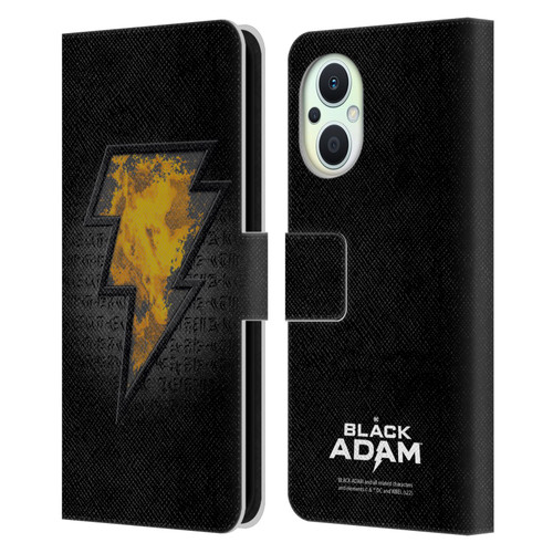 Black Adam Graphics Icon Leather Book Wallet Case Cover For OPPO Reno8 Lite