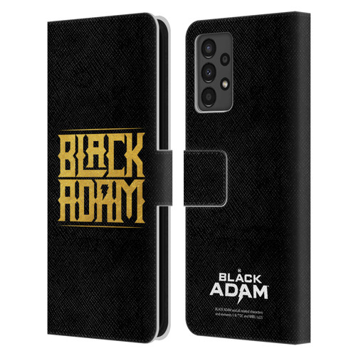 Black Adam Graphics Logotype Leather Book Wallet Case Cover For Samsung Galaxy A13 (2022)