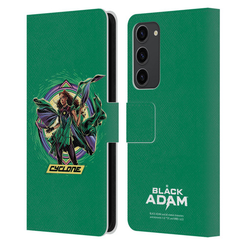 Black Adam Graphics Cyclone Leather Book Wallet Case Cover For Samsung Galaxy S23+ 5G