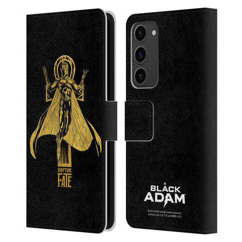 Black Adam Graphics Doctor Fate Leather Book Wallet Case Cover For Samsung Galaxy S23+ 5G