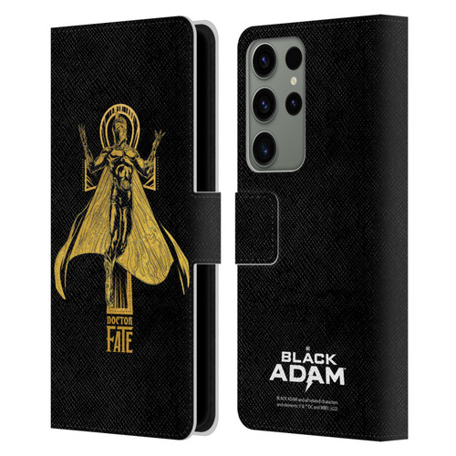 Black Adam Graphics Doctor Fate Leather Book Wallet Case Cover For Samsung Galaxy S23 Ultra 5G