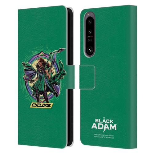 Black Adam Graphics Cyclone Leather Book Wallet Case Cover For Sony Xperia 1 IV
