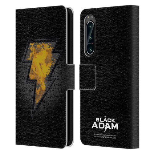 Black Adam Graphics Icon Leather Book Wallet Case Cover For Sony Xperia 5 IV