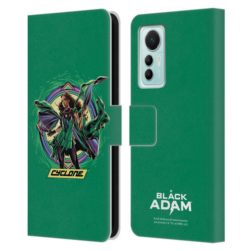 Black Adam Graphics Cyclone Leather Book Wallet Case Cover For Xiaomi 12 Lite