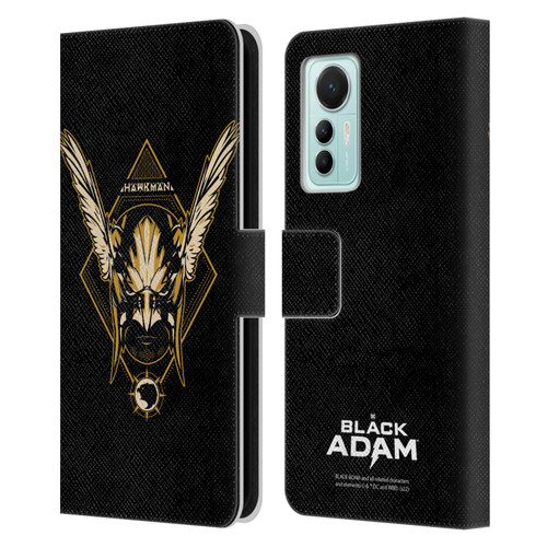 Black Adam Graphics Hawkman Leather Book Wallet Case Cover For Xiaomi 12 Lite