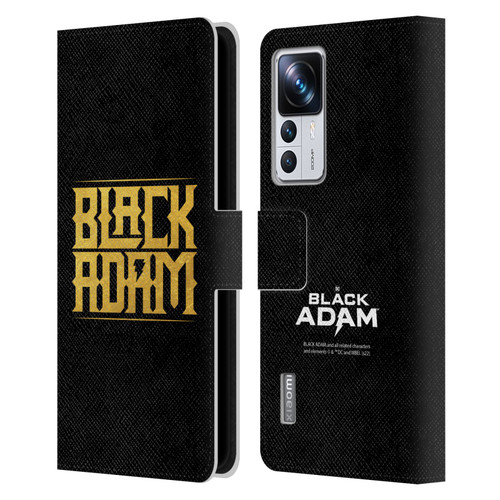 Black Adam Graphics Logotype Leather Book Wallet Case Cover For Xiaomi 12T Pro