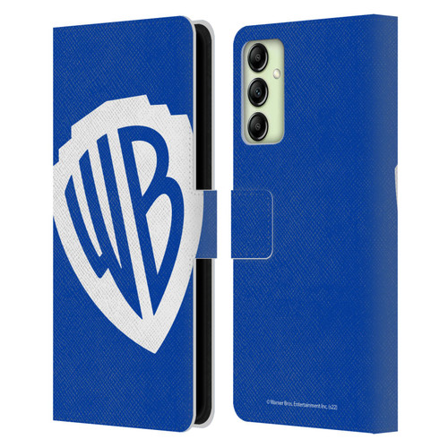 Warner Bros. Shield Logo Oversized Leather Book Wallet Case Cover For Samsung Galaxy A14 5G
