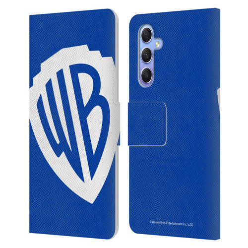 Warner Bros. Shield Logo Oversized Leather Book Wallet Case Cover For Samsung Galaxy A34 5G