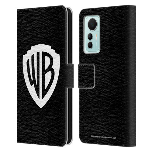 Warner Bros. Shield Logo Black Leather Book Wallet Case Cover For Xiaomi 12 Lite