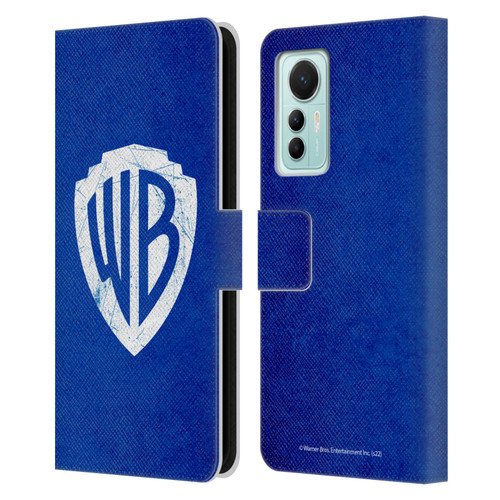 Warner Bros. Shield Logo Distressed Leather Book Wallet Case Cover For Xiaomi 12 Lite