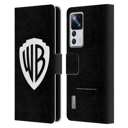 Warner Bros. Shield Logo Black Leather Book Wallet Case Cover For Xiaomi 12T Pro