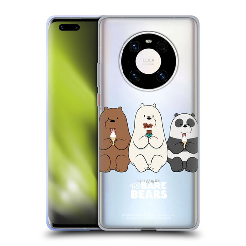 We Bare Bears Character Art Group 2 Soft Gel Case for Huawei Mate 40 Pro 5G