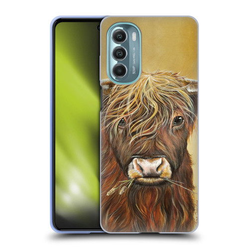 Lisa Sparling Creatures Highland Cow Fireball Soft Gel Case for Motorola Moto G Stylus 5G (2022)