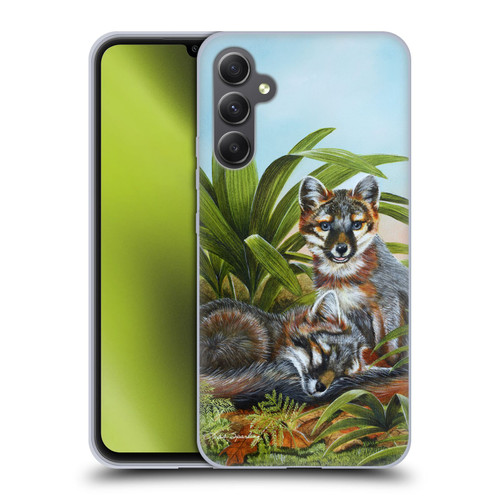 Lisa Sparling Creatures Red Fox Kits Soft Gel Case for Samsung Galaxy A34 5G