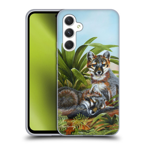 Lisa Sparling Creatures Red Fox Kits Soft Gel Case for Samsung Galaxy A54 5G