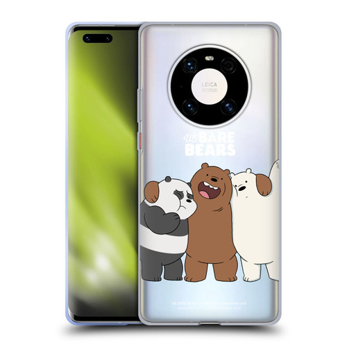 We Bare Bears Character Art Group 1 Soft Gel Case for Huawei Mate 40 Pro 5G