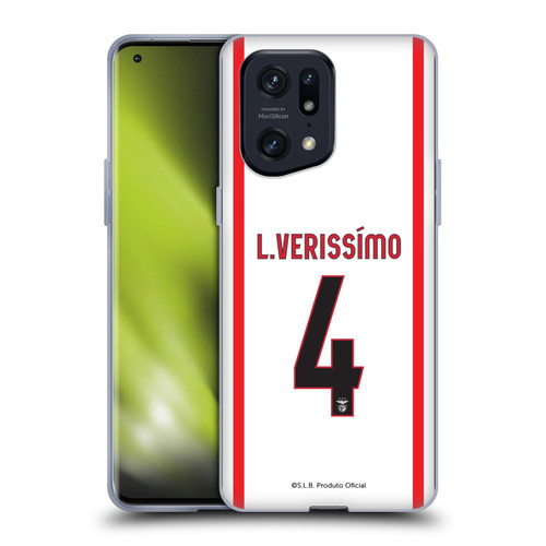S.L. Benfica 2021/22 Players Away Kit Lucas Veríssimo Soft Gel Case for OPPO Find X5 Pro