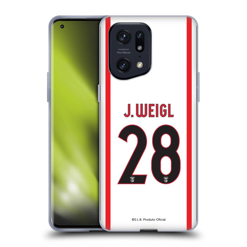 S.L. Benfica 2021/22 Players Away Kit Julian Weigl Soft Gel Case for OPPO Find X5 Pro