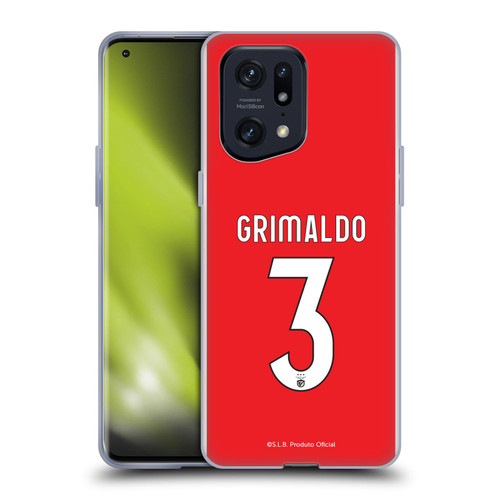 S.L. Benfica 2021/22 Players Home Kit Álex Grimaldo Soft Gel Case for OPPO Find X5 Pro