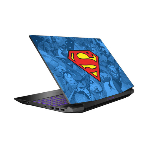 Superman DC Comics Logos And Comic Book Collage Vinyl Sticker Skin Decal Cover for HP Pavilion 15.6" 15-dk0047TX