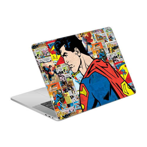 Superman DC Comics Logos And Comic Book Character Collage Vinyl Sticker Skin Decal Cover for Apple MacBook Pro 15.4" A1707/A1990