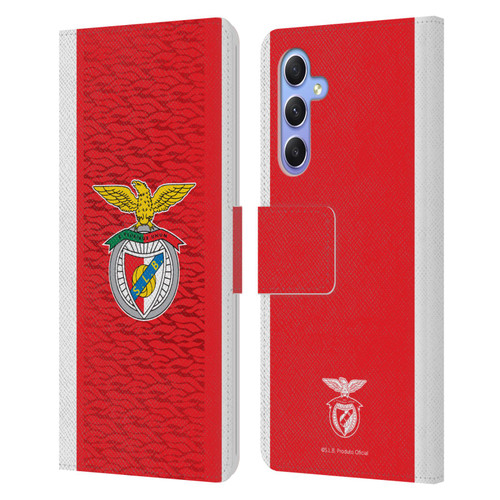 S.L. Benfica 2021/22 Crest Kit Home Leather Book Wallet Case Cover For Samsung Galaxy A34 5G
