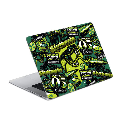Harry Potter Graphics Slytherin Pattern Vinyl Sticker Skin Decal Cover for Apple MacBook Pro 14" A2442